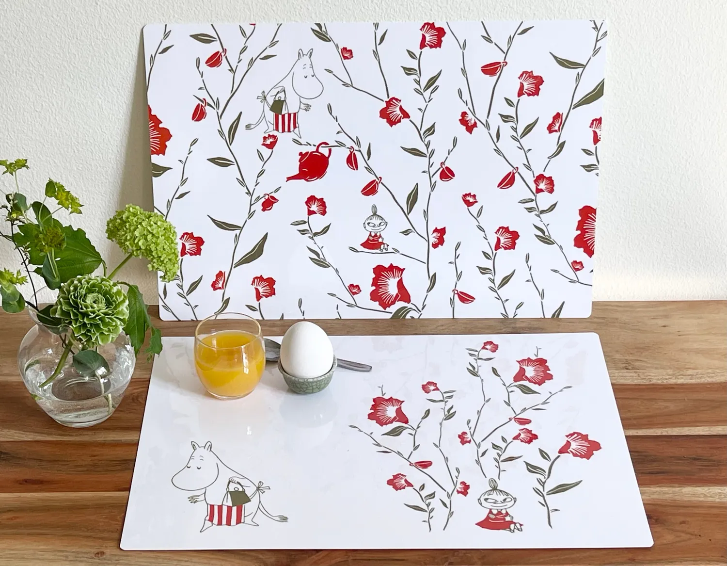 Opto Design Moominmama Flower dækkeserviet 40x27,5 cm rød