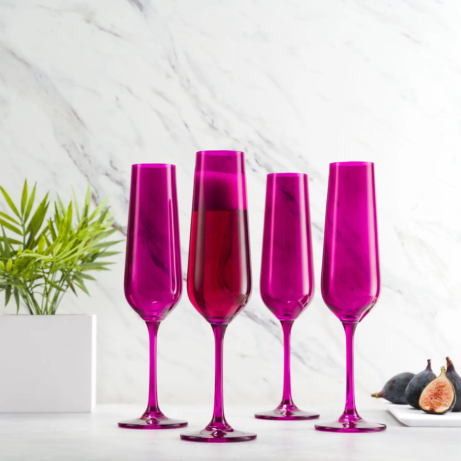 Godinger Sheer Flute champagneglas ametyst 4 stk