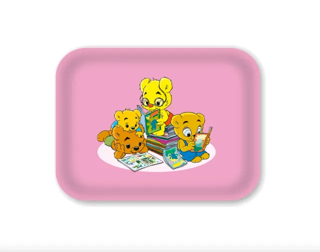 Opto Design Bamse Kids bakke 27x20 cm lyserød birk