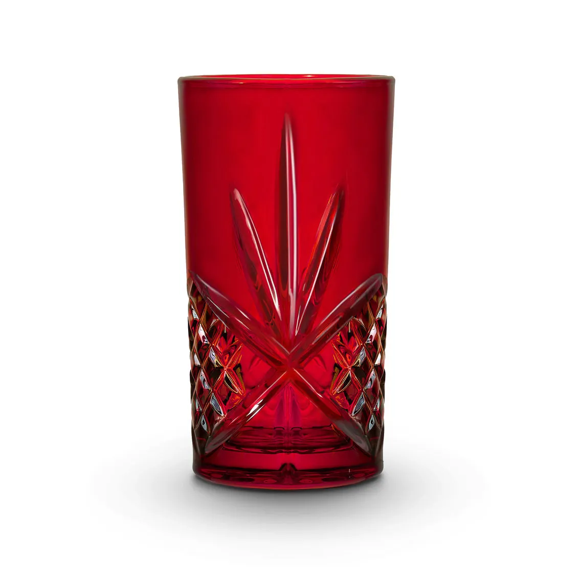 Godinger Dublin highballglas rød krystal 4 stk 12 oz