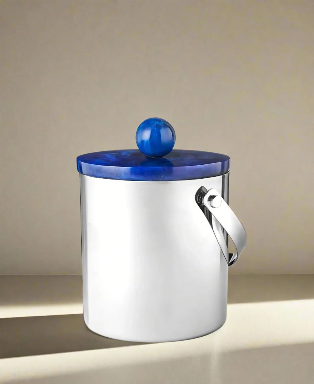 Godinger Azure Blue Resin isspand rustfrit stål blå