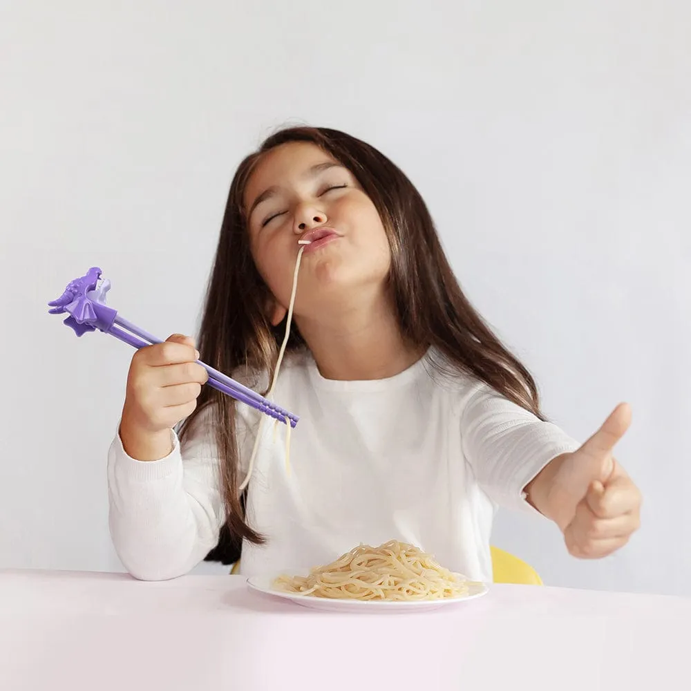 Fred Munchtime Dragon spisepinde til børn lilla