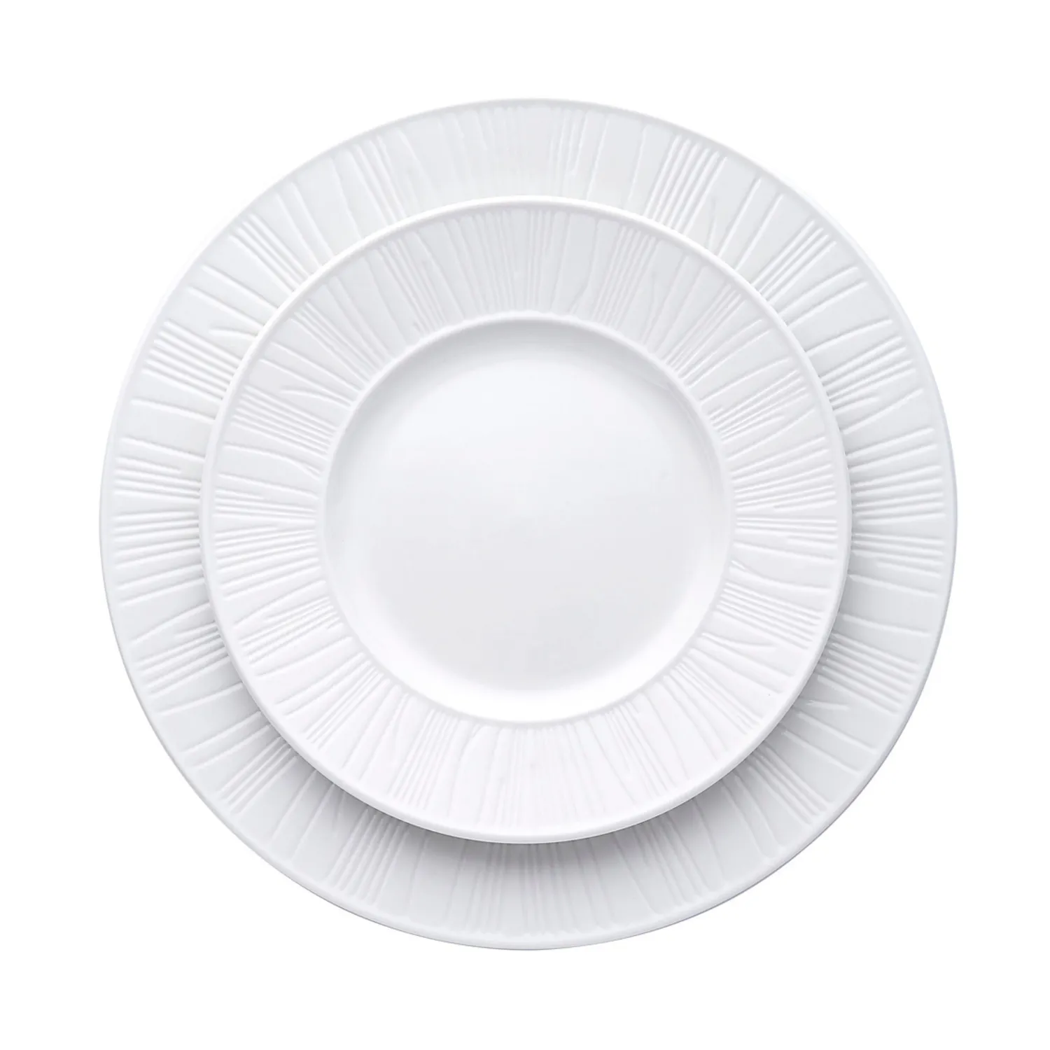Godinger Starburst spisestel 12 dele porcelæn hvid