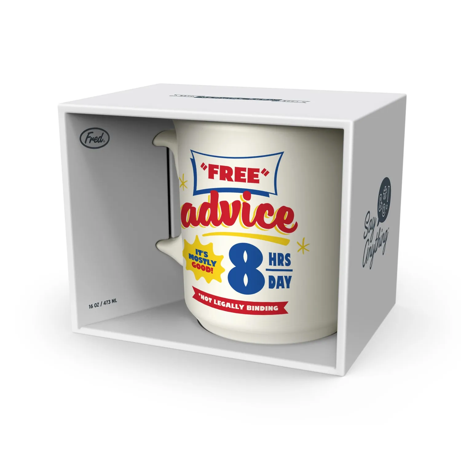 Fred & Friends Say Anything Free Advice krus 473 ml keramik