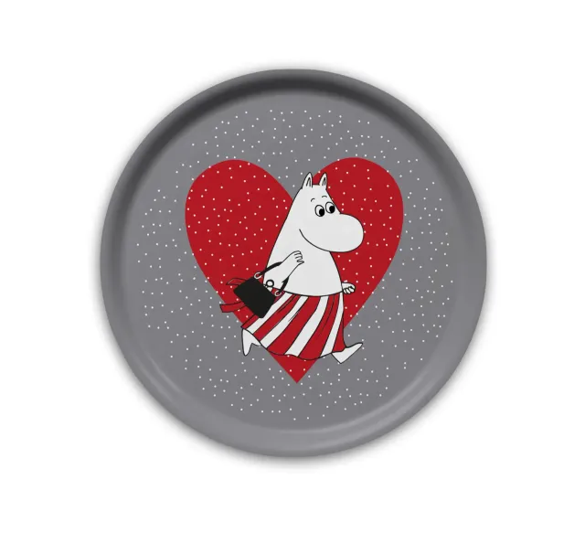 Opto Design Moomin Christmas Heart bakke Ø 31 cm grå
