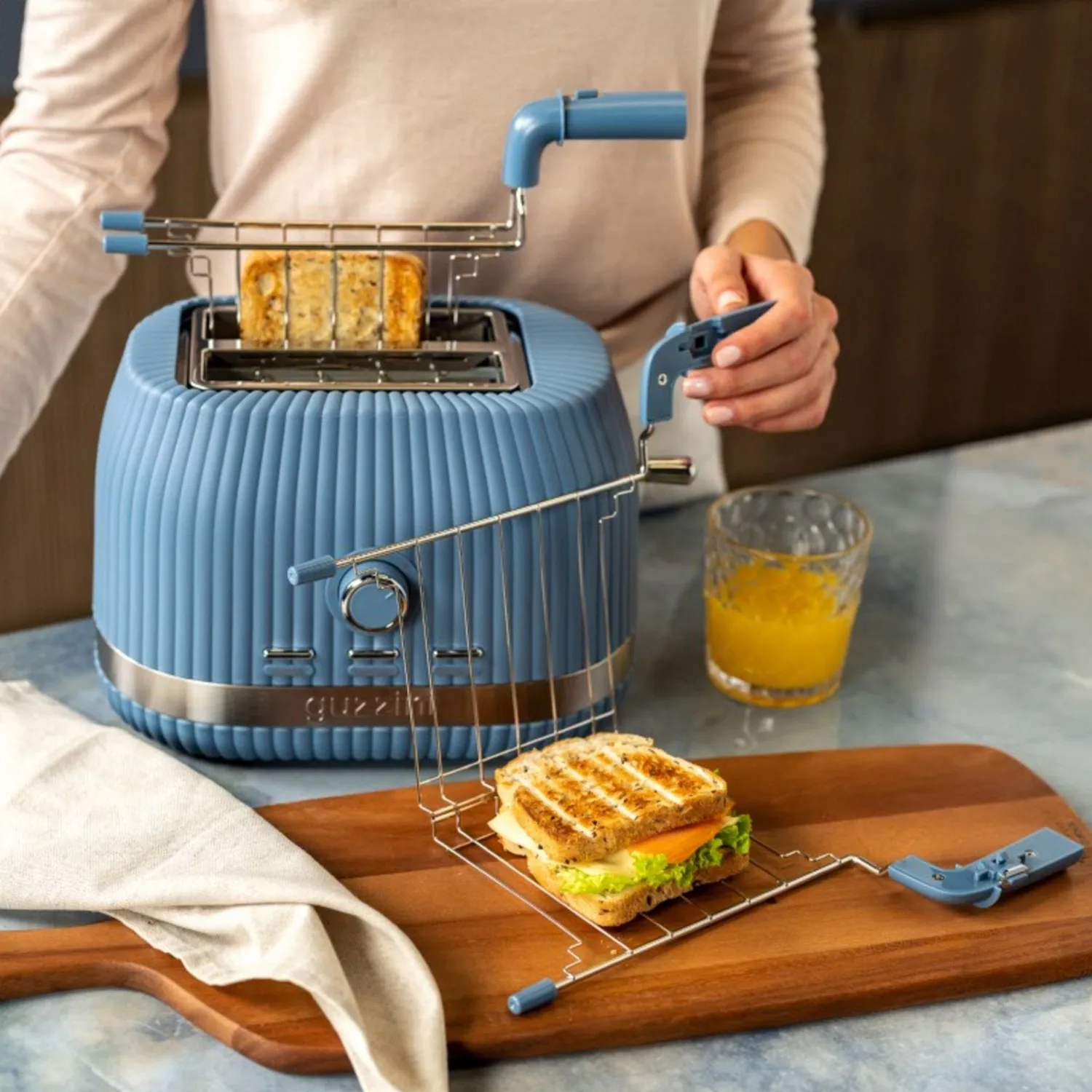 Guzzini Sous Chef brødrister med tang biobaseret