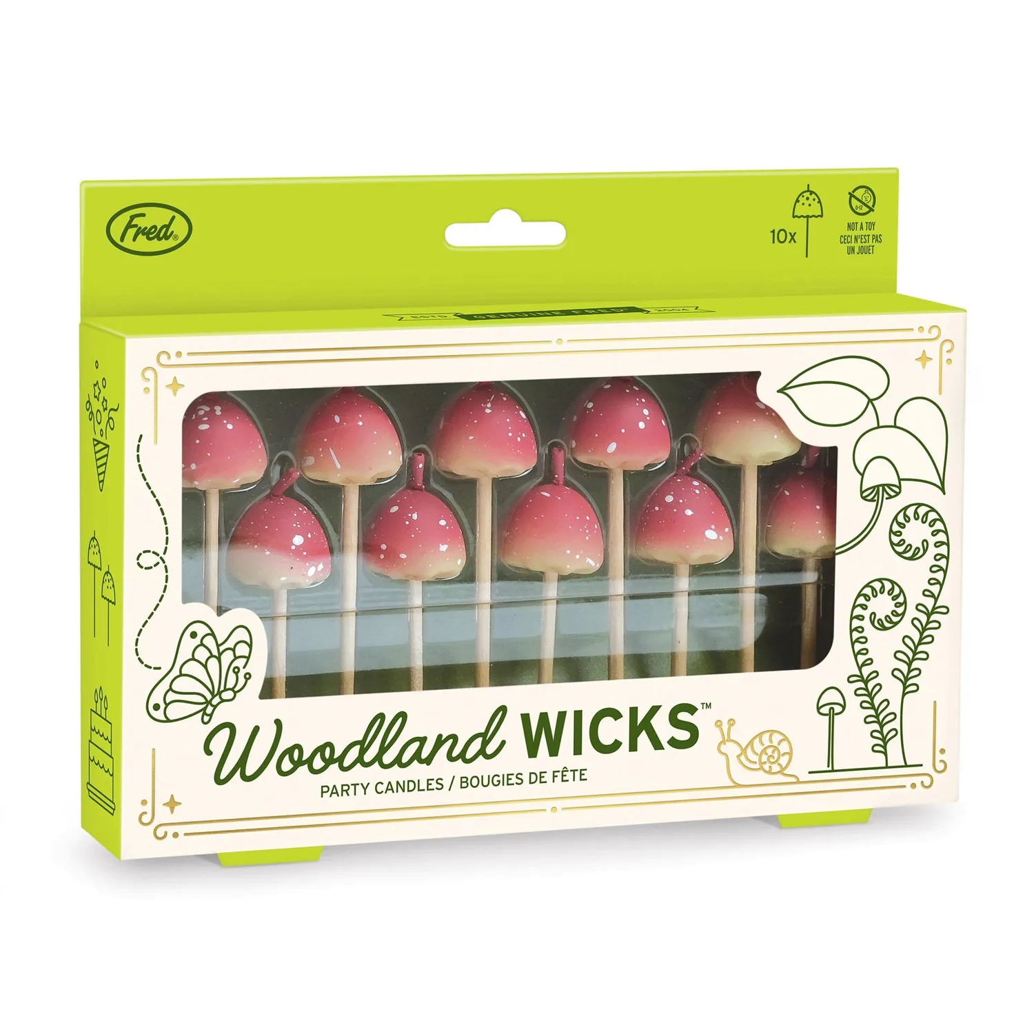 Fred Woodland Wicks kagelys svamp 10-pak