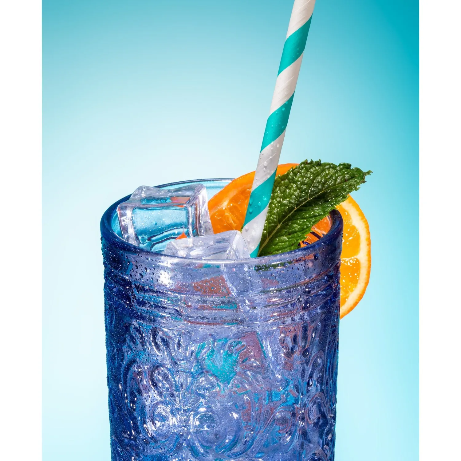 Godinger Jax Highball drikkeglas 4 stk blå 14oz