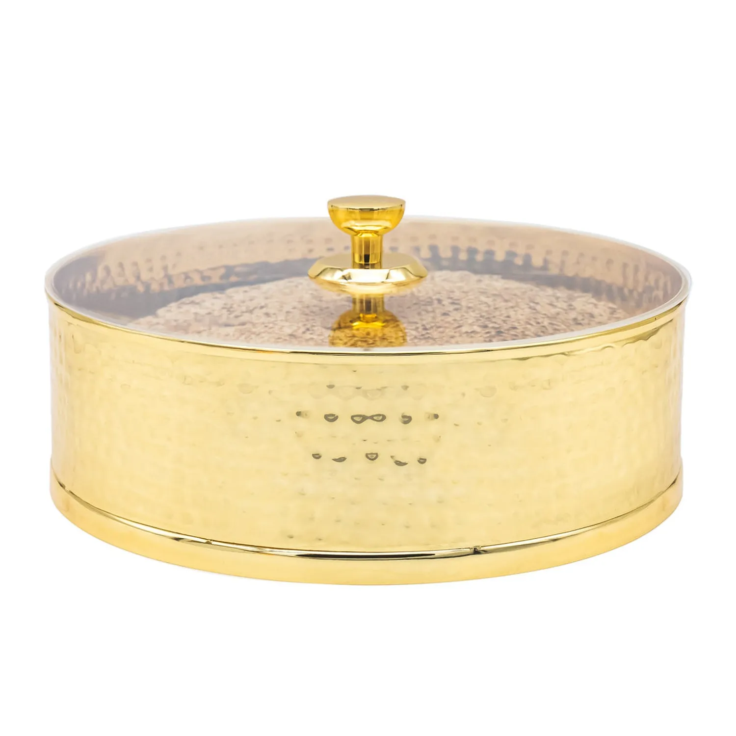 Godinger Hammered Gold matzah boks guld stor