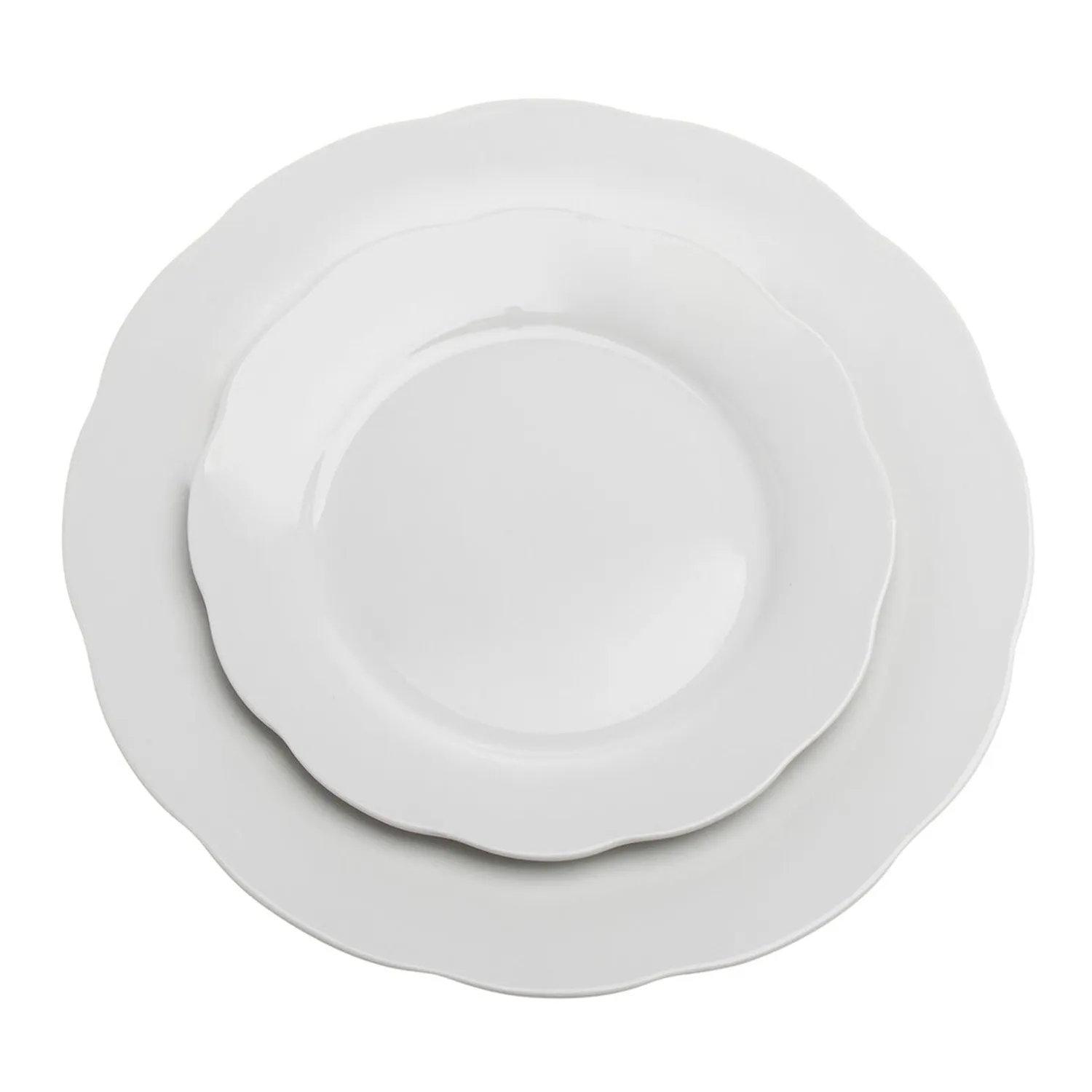 Godinger Inglenook 16 dele stel hvid porcelæn