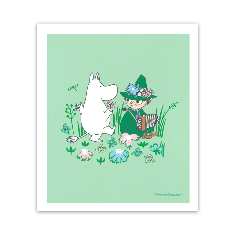 Opto Design Mumi Snufkin karklud 17x14,5 cm grøn pastel
