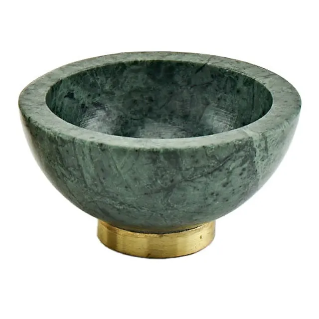 Godinger Mini Marble slikskål grøn marmor guld