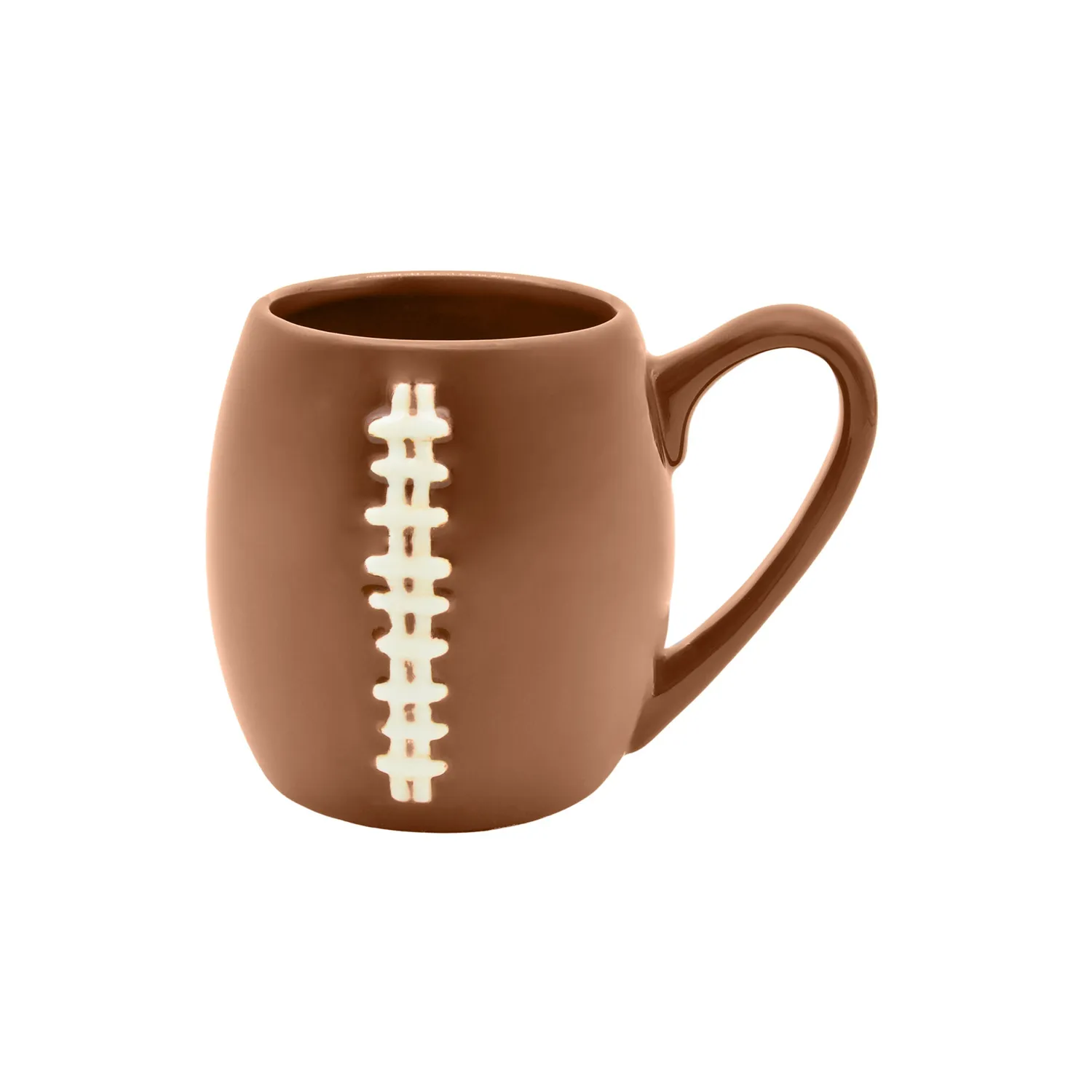 Godinger League fodbold krus porcelæn 17 oz hvid brun