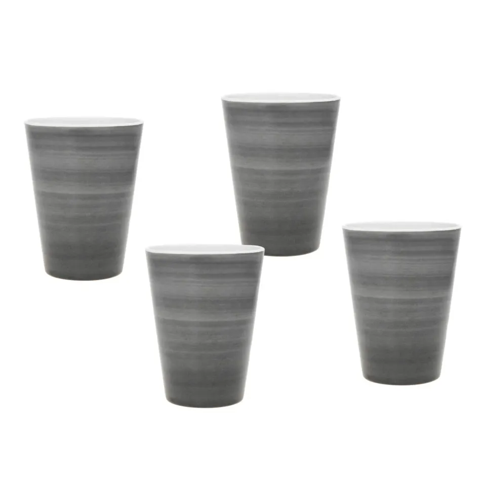 Godinger Swirl tumbler sort 4 stk melamin