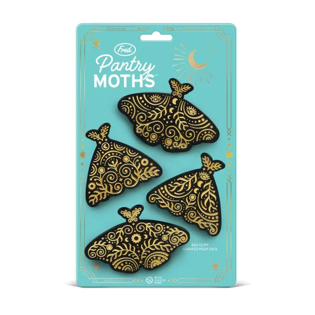 Fred Pantry Moths poseklemmer 4 stk guld