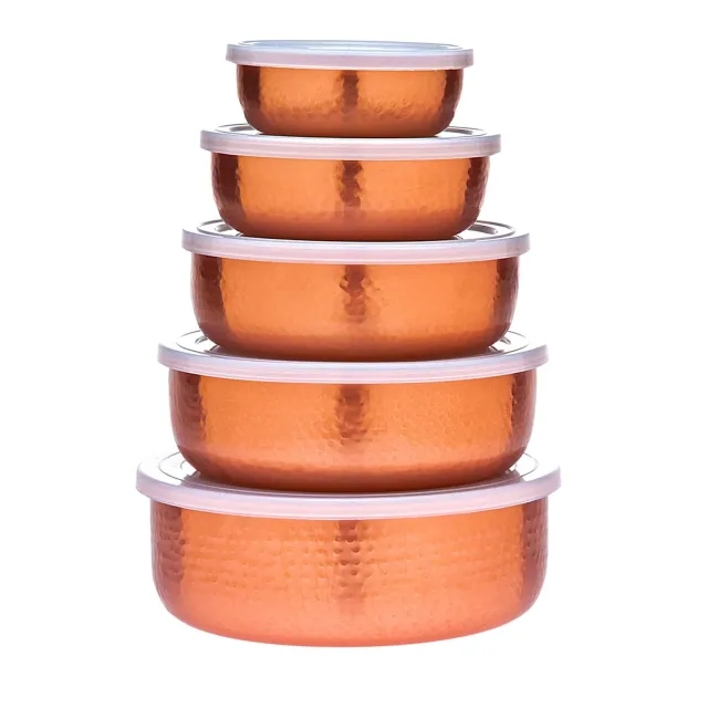 Godinger Hammered Copper skålesæt 5 stk hamret kobber