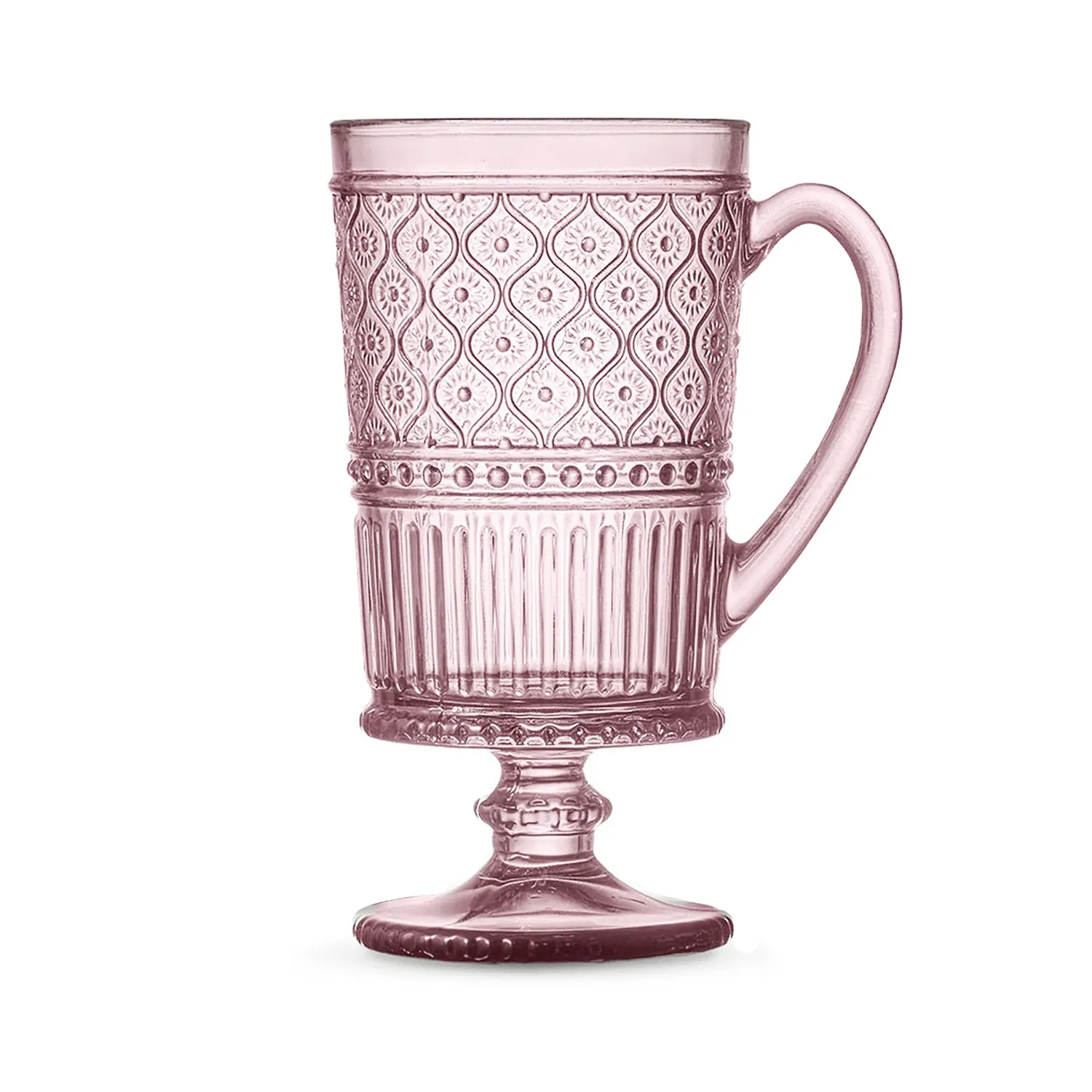 Godinger Claro krus pink 4 stk præget glas 9oz