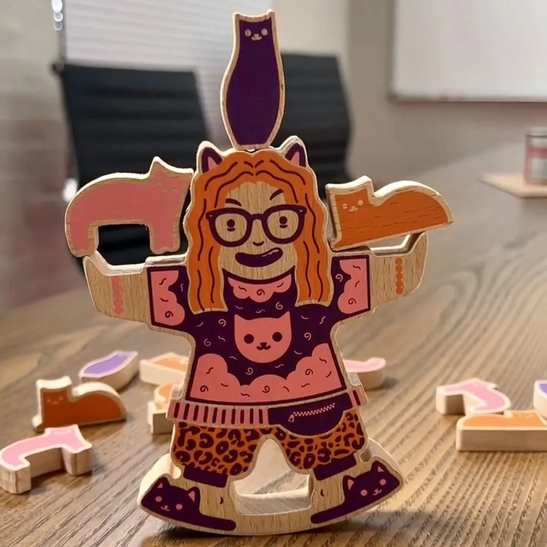 Fred Crazy Cat Lady stablespil træ 16 dele