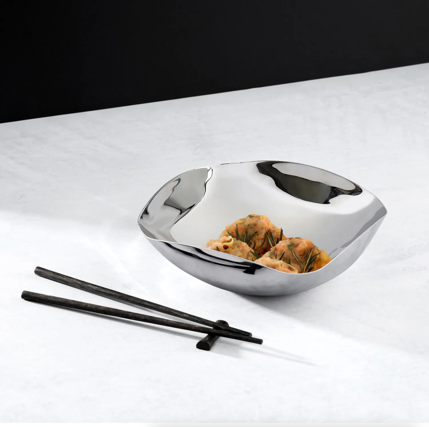 Godinger Auburn nøddeskål rustfrit stål 890 ml
