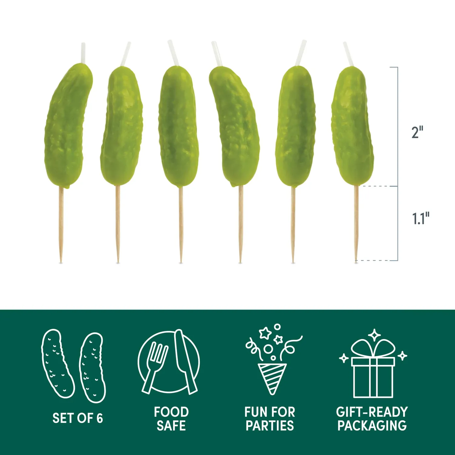Fred Pickle Party kagelys agurk 6-pak