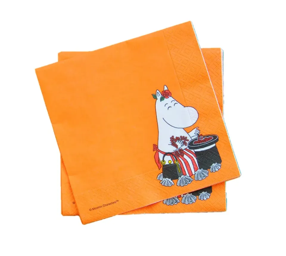 Opto Design Moominmama Orange serviet 33x33 cm 20 stk