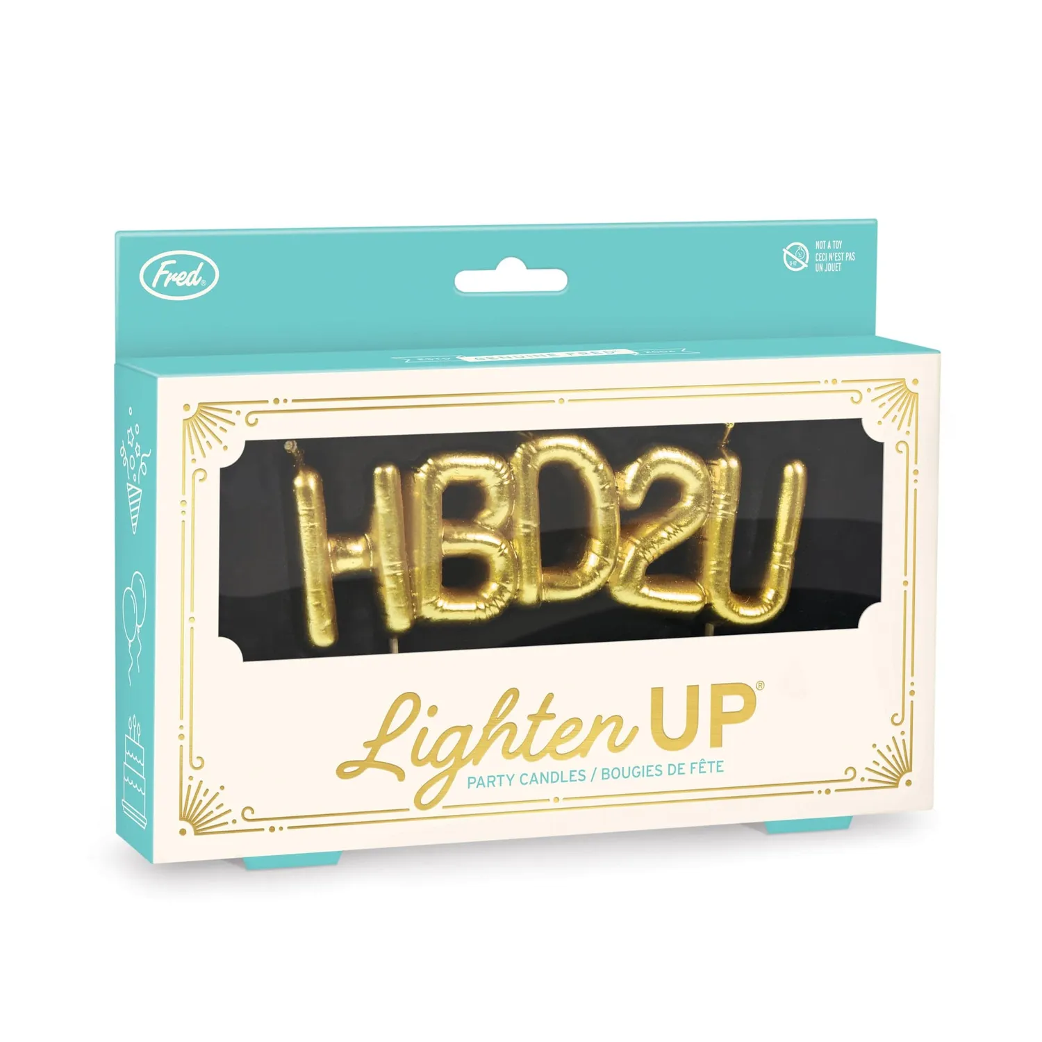 Fred Lighten Up HBD2U fødselsdagslys balloner
