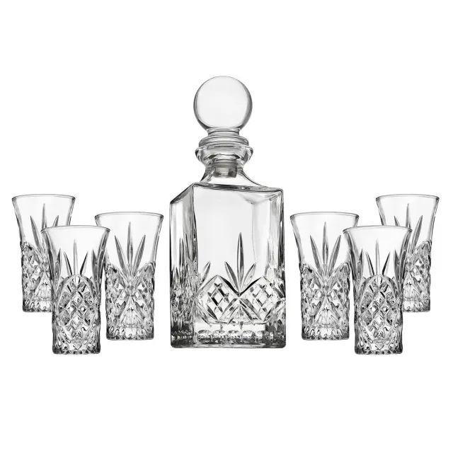 Godinger Dublin Crystal karaffelsæt 7 dele klar krystal 0,3 L