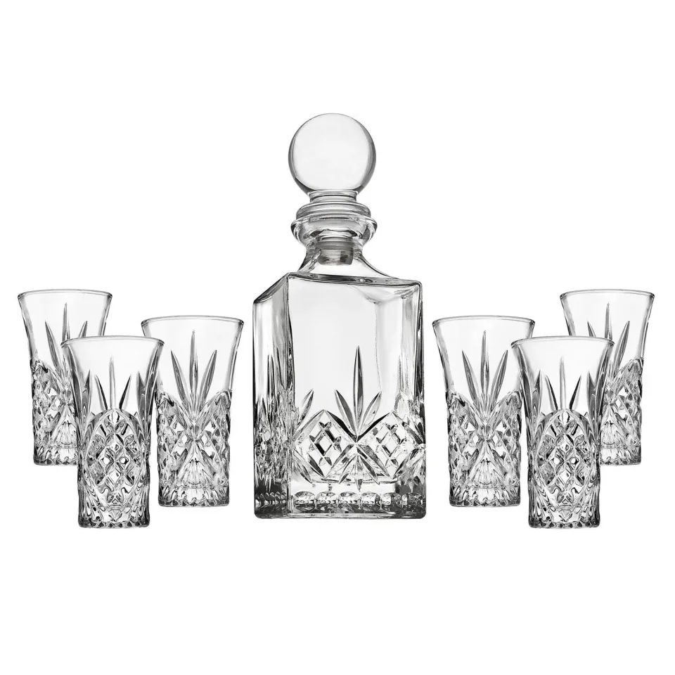 Godinger Dublin Crystal karaffelsæt 7 dele klar krystal 0,3 L