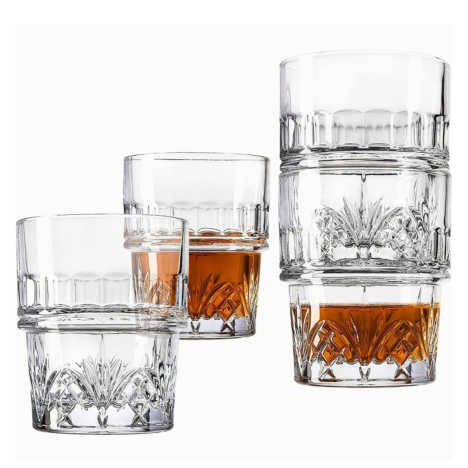 Godinger Dublin Stackable Double Old Fashion glas 4 stk
