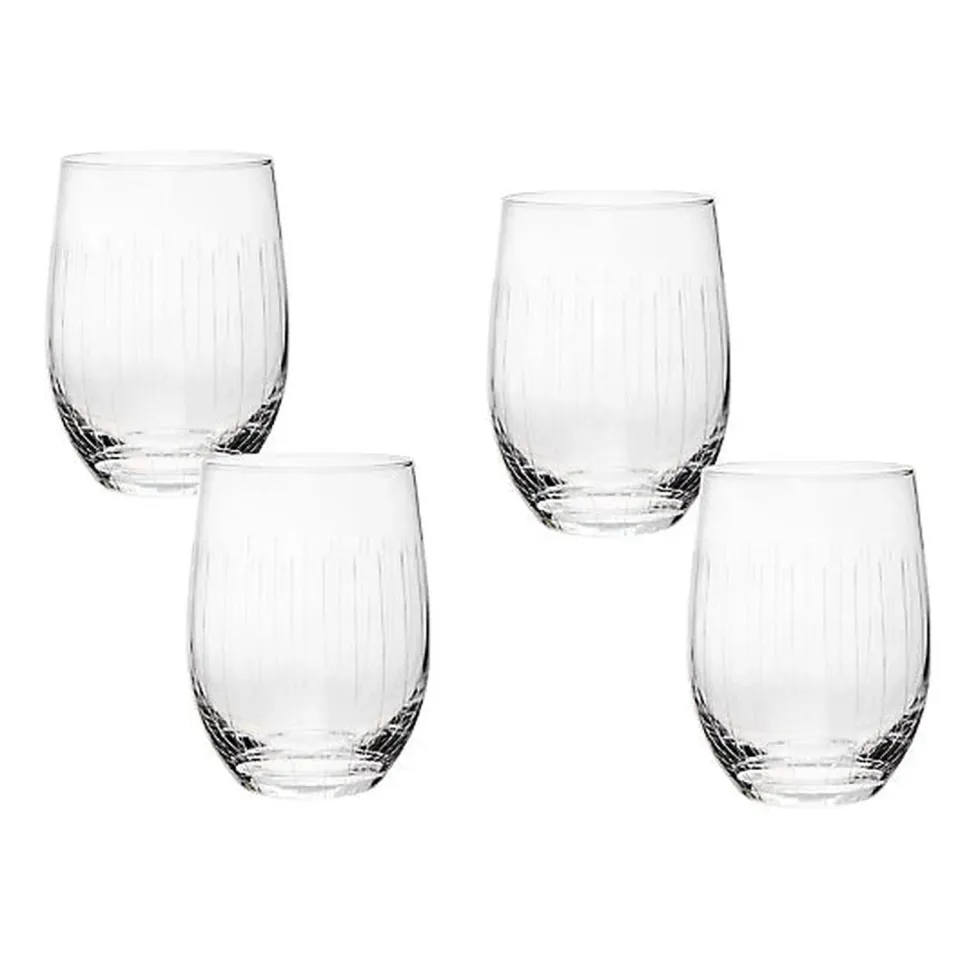 Godinger Lincoln Stemless vinglas 4 stk krystal