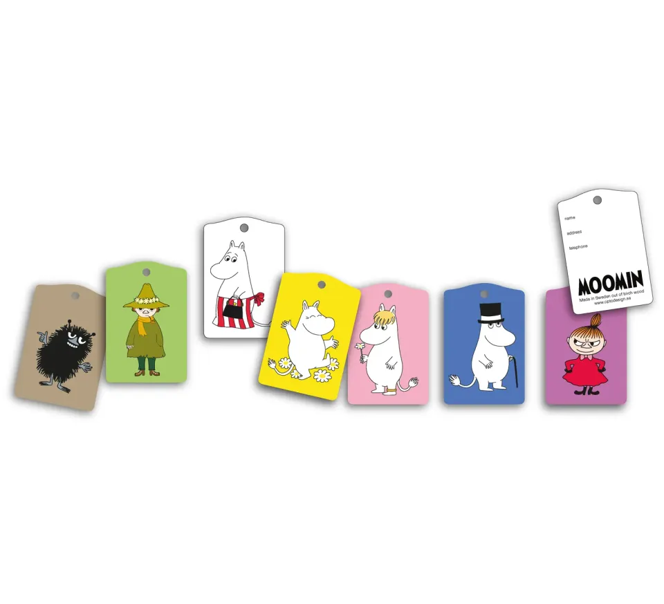 Opto Design Moomin kuffertmærke 7,5x5 motiv