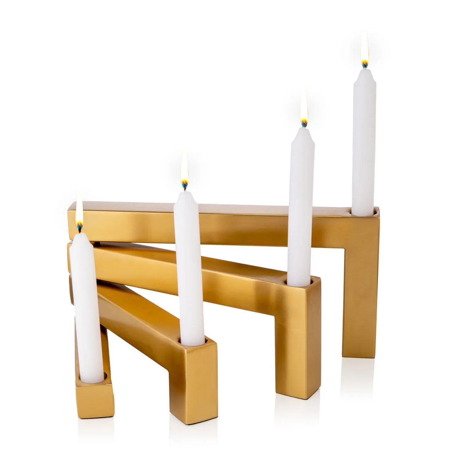 Godinger Nesting lysestage guld til 4 kertelys