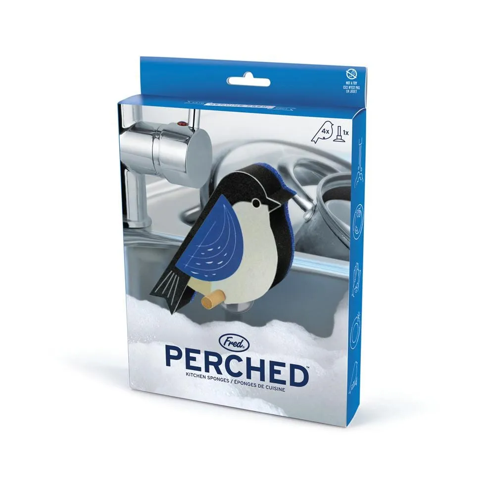 Fred Perched Bird køkkensvampe 4-pak fugle