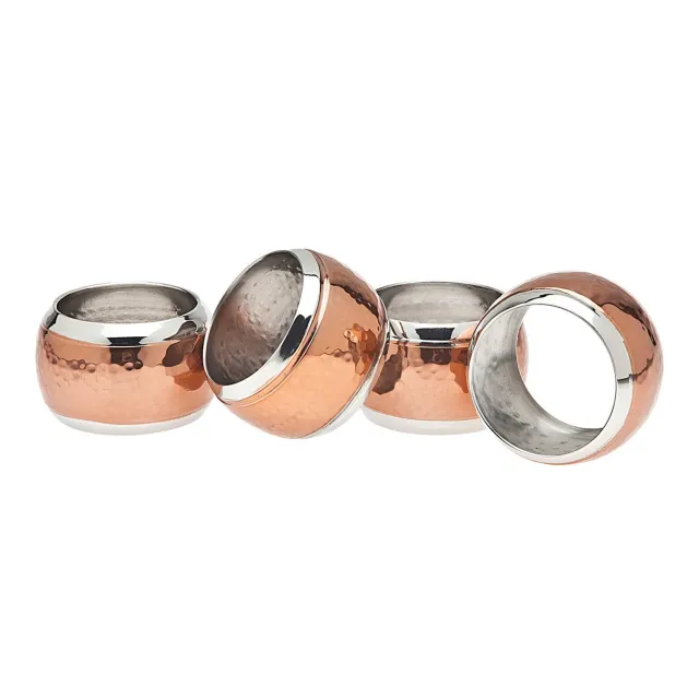 Godinger Two Toned Hammered servietringe guld kobber