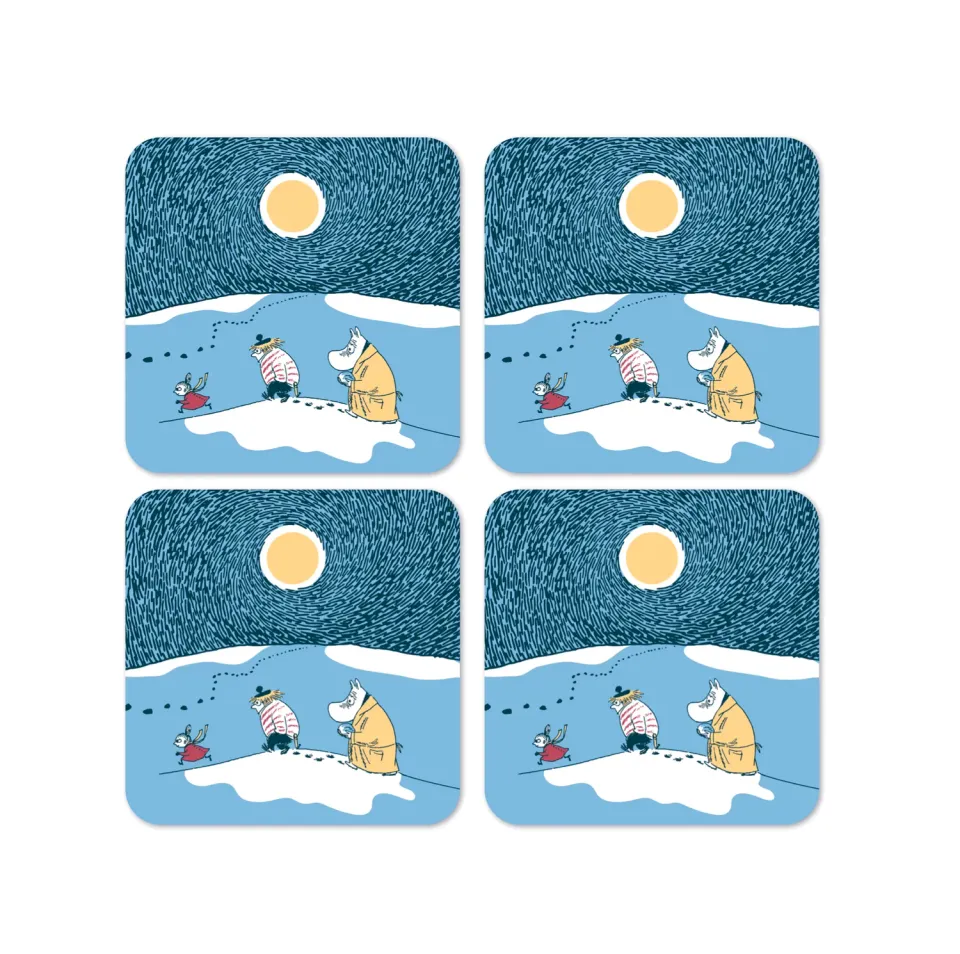 Opto Design Moomin Winter 2021 bordskånere 4-pak 9 cm