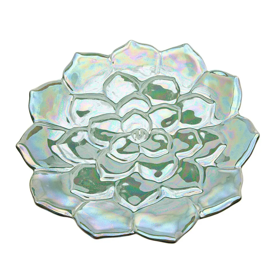 Godinger Succulent salattallerken porcelæn grøn 26 cm