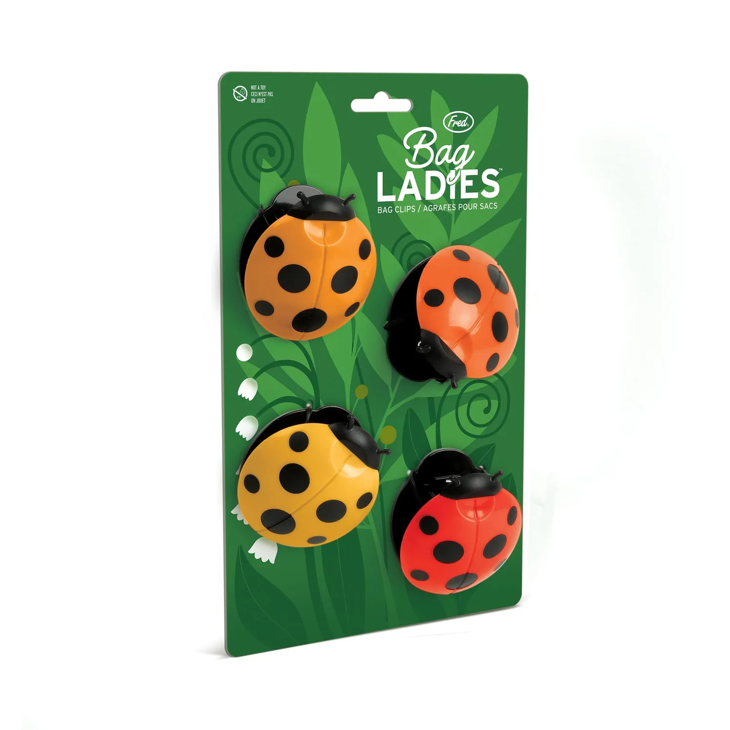Fred Bag Ladies poseclips mariehøne 4-pak