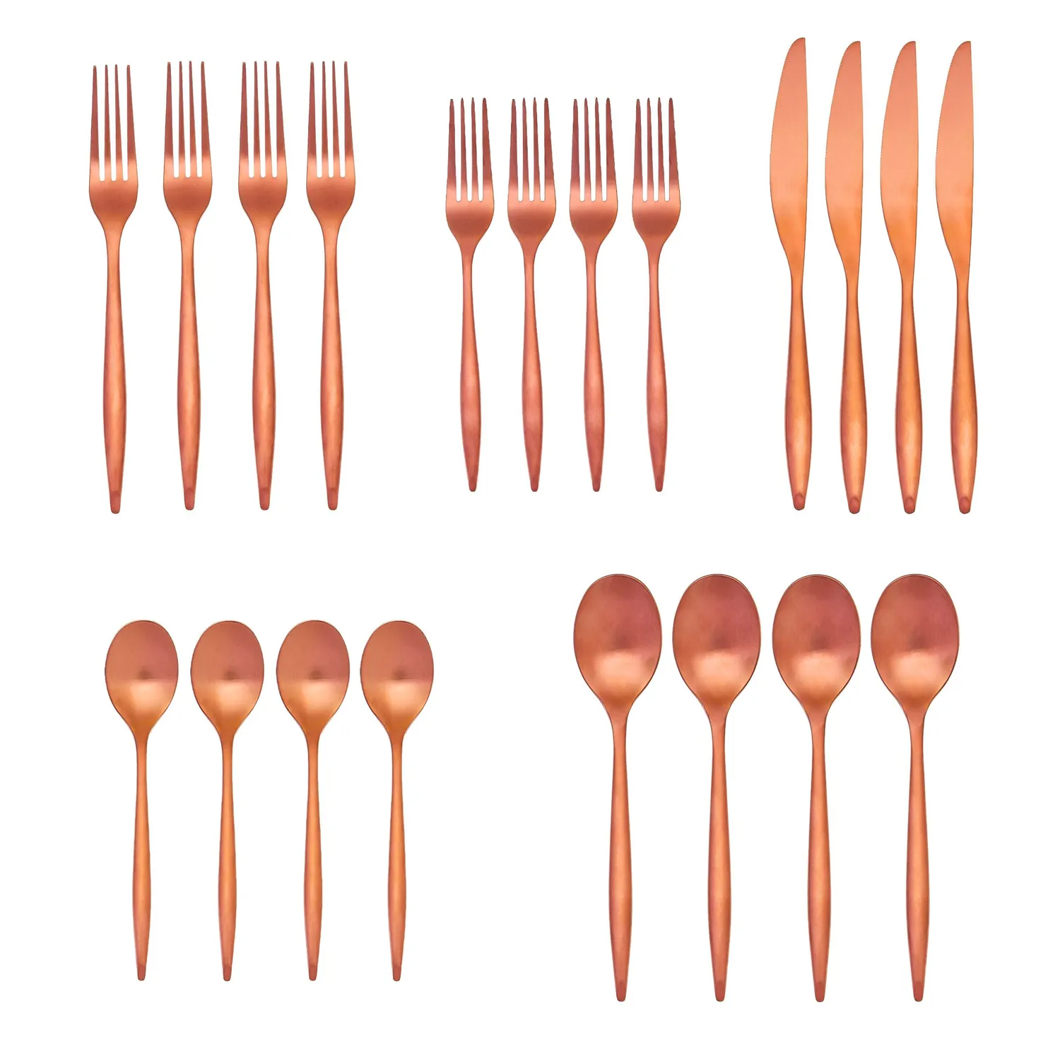 Godinger Milano Matte Copper bestiksæt 20 dele