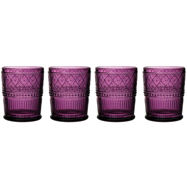 Godinger Claro Double Old Fashion whiskyglas 4 stk blomme