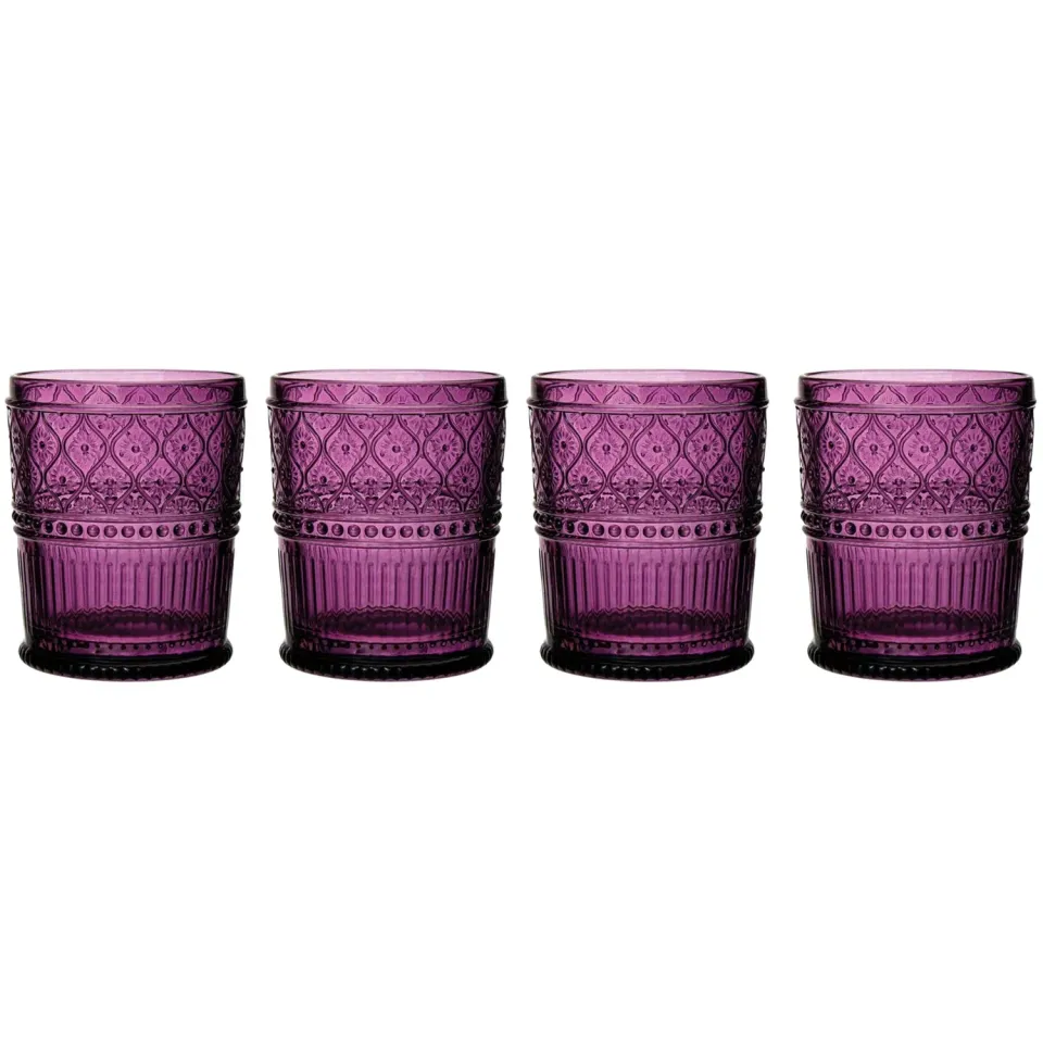 Godinger Claro Double Old Fashion whiskyglas 4 stk blomme
