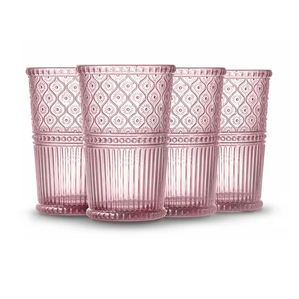 Godinger Claro Pink Tumbler glas lyserød 4 stk 12oz