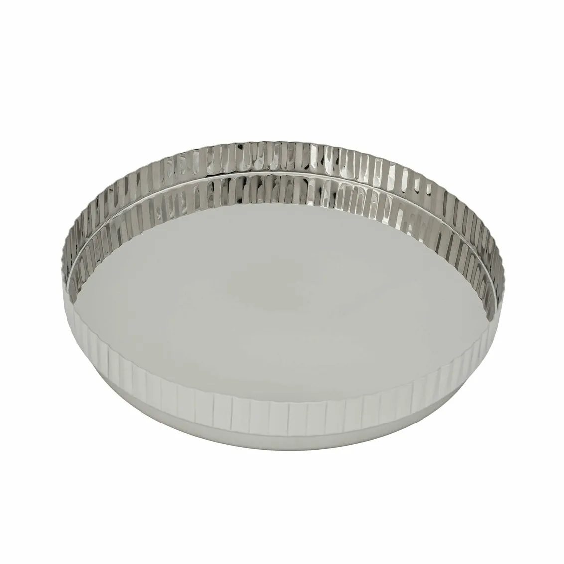 Godinger Guilded serveringsbakke rund stål 33 cm