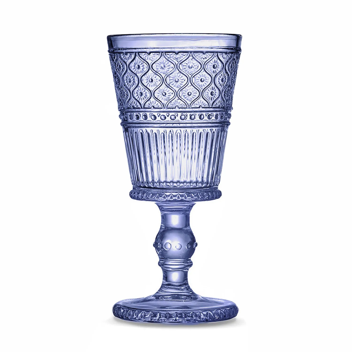 Godinger Claro pokalglas blå krystal 4 stk