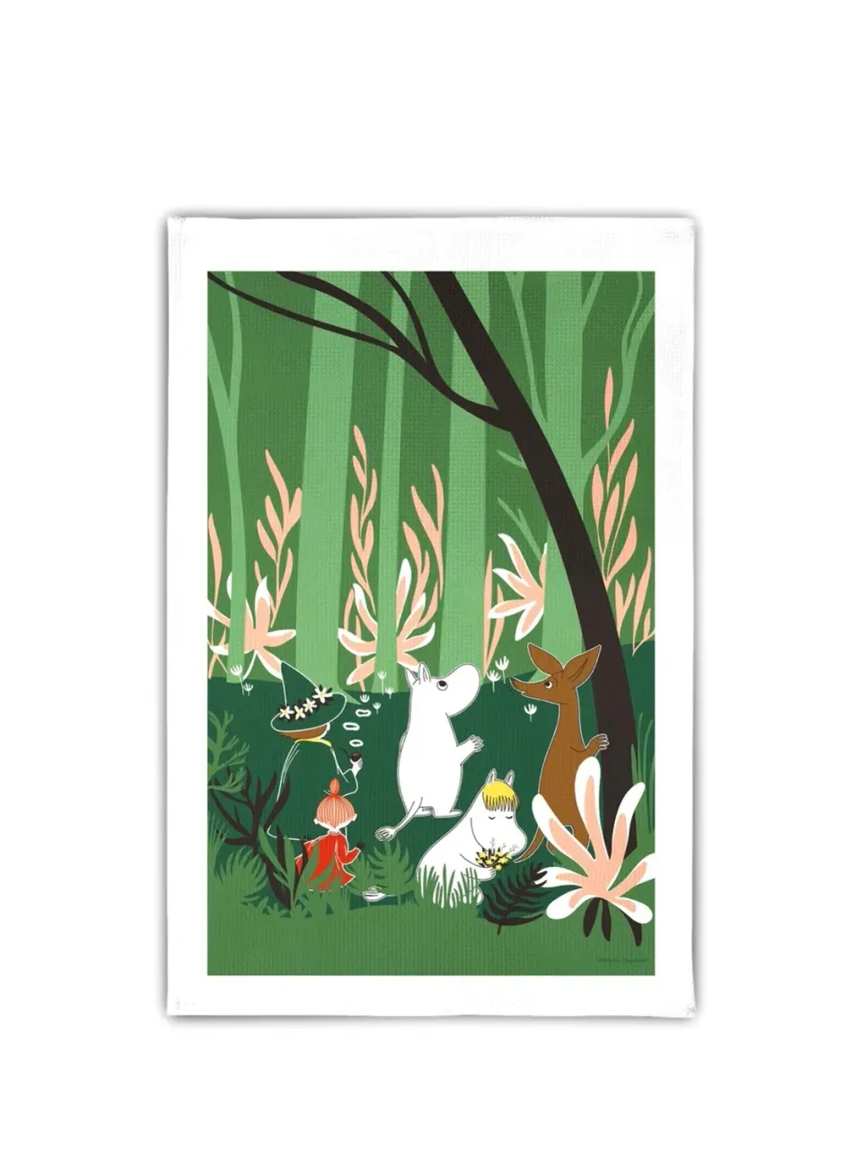 Opto Design Moomin Forest Green viskestykke 70x50 hør