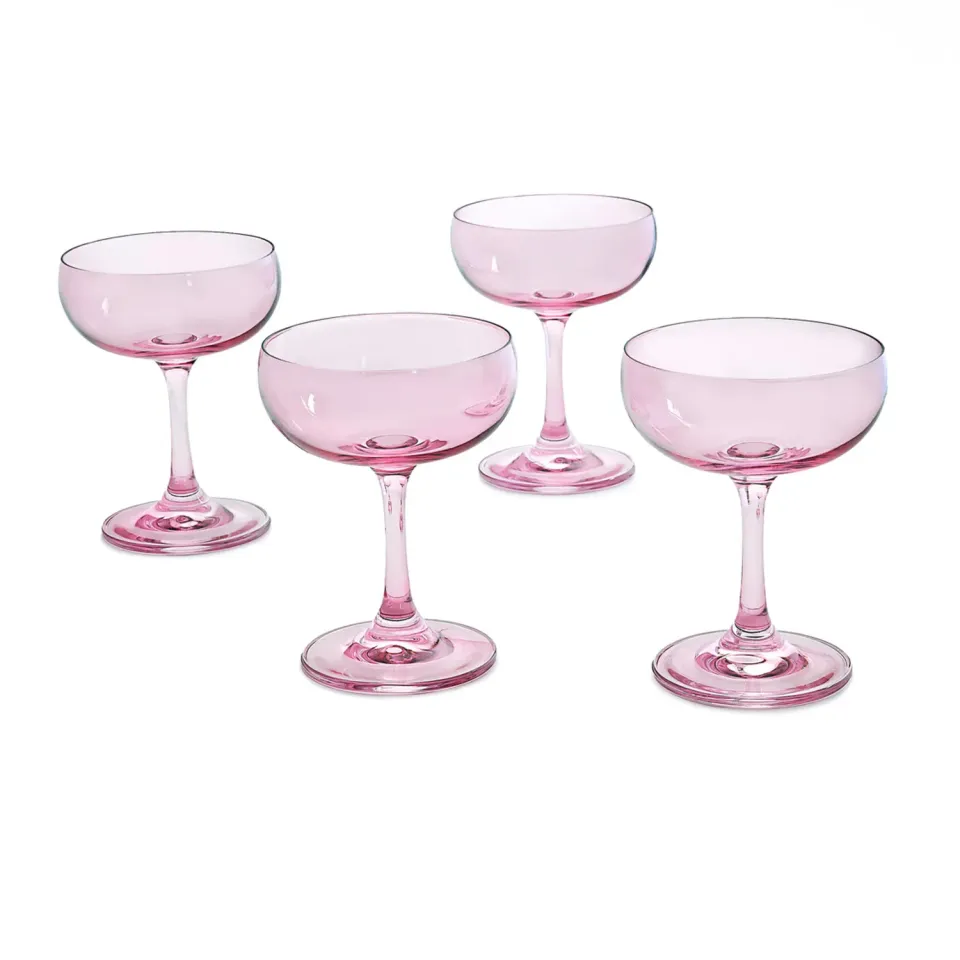 Godinger Veneto champagnecoupe 4 stk rosa glas
