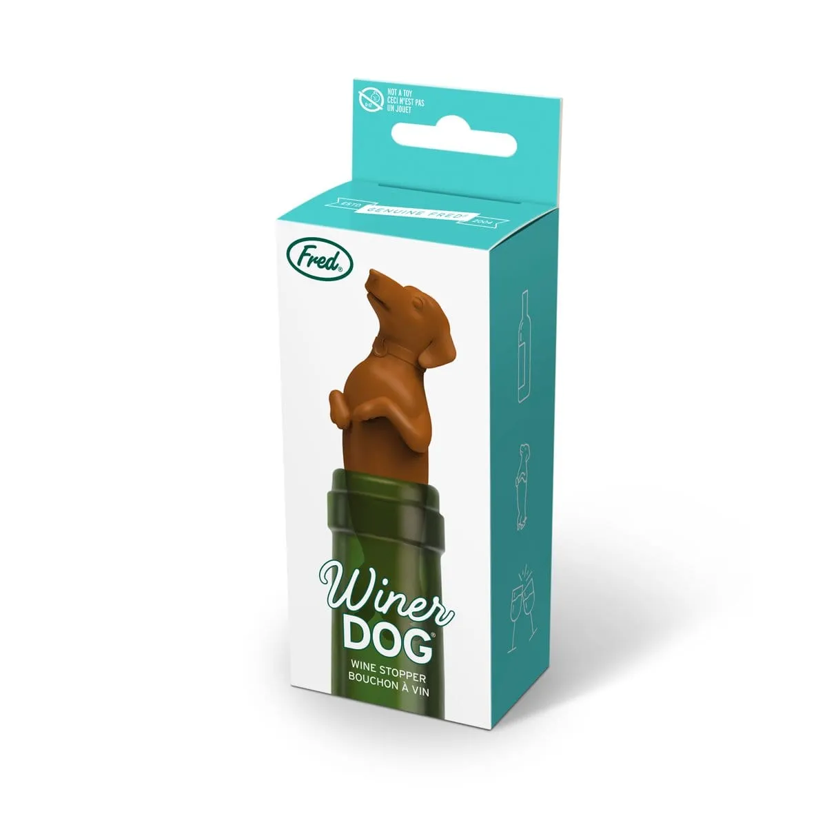 Fred Winer Dog vinprop gravhund silikone