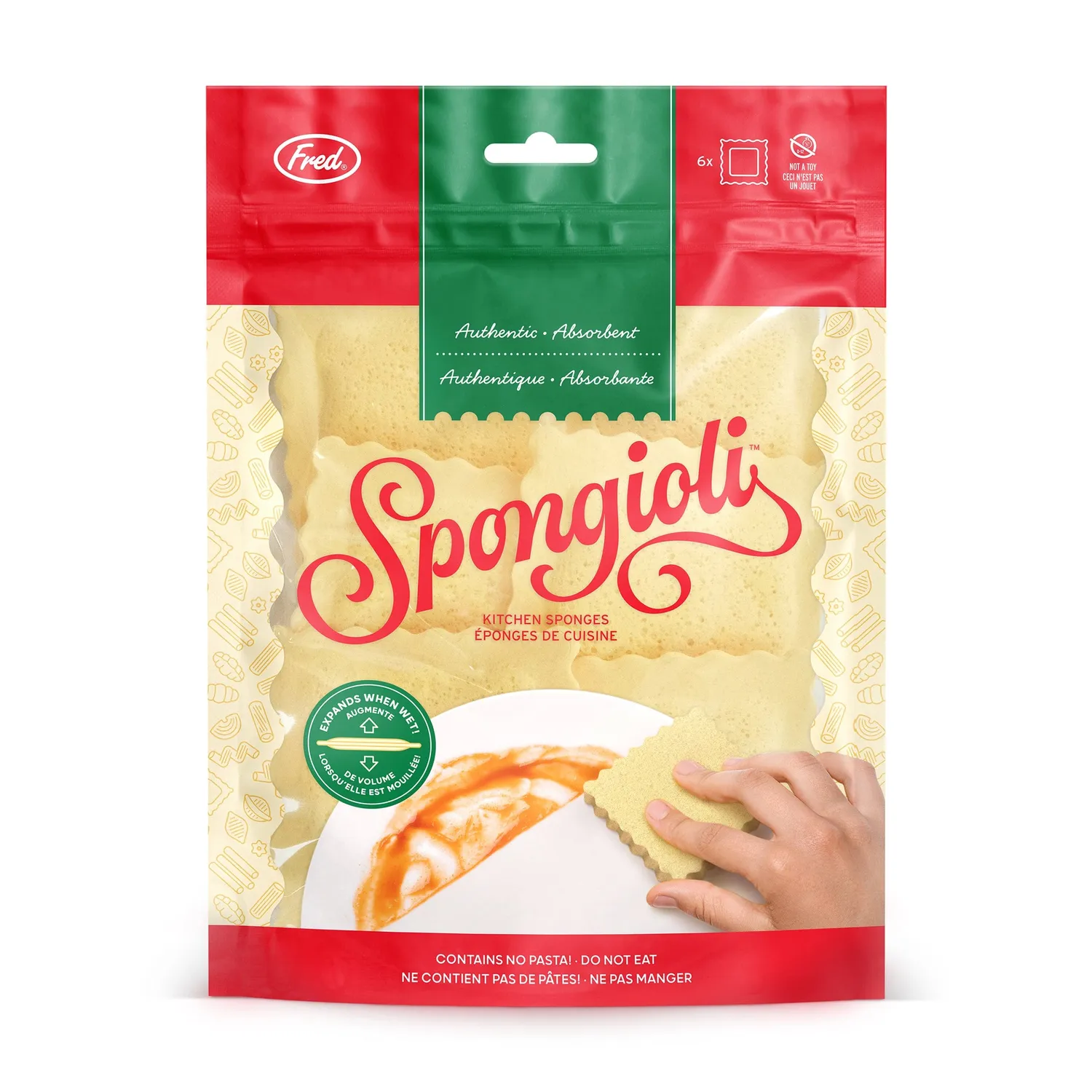 Fred Spongioli køkkensvamp ravioli 6 stk