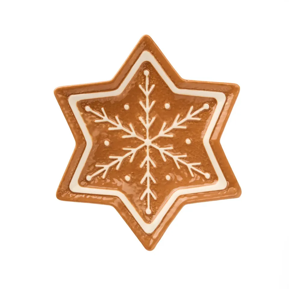 Godinger Gingerbread Star desserttallerken porcelæn