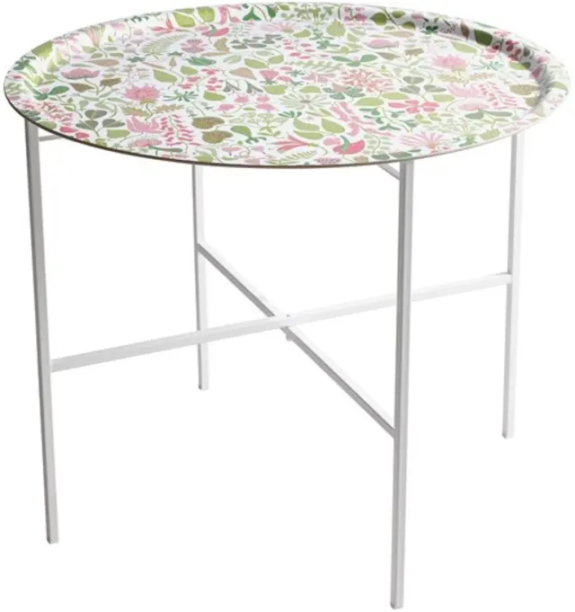Opto Design Herbarium bakkebord Ø61 cm pink sorte ben