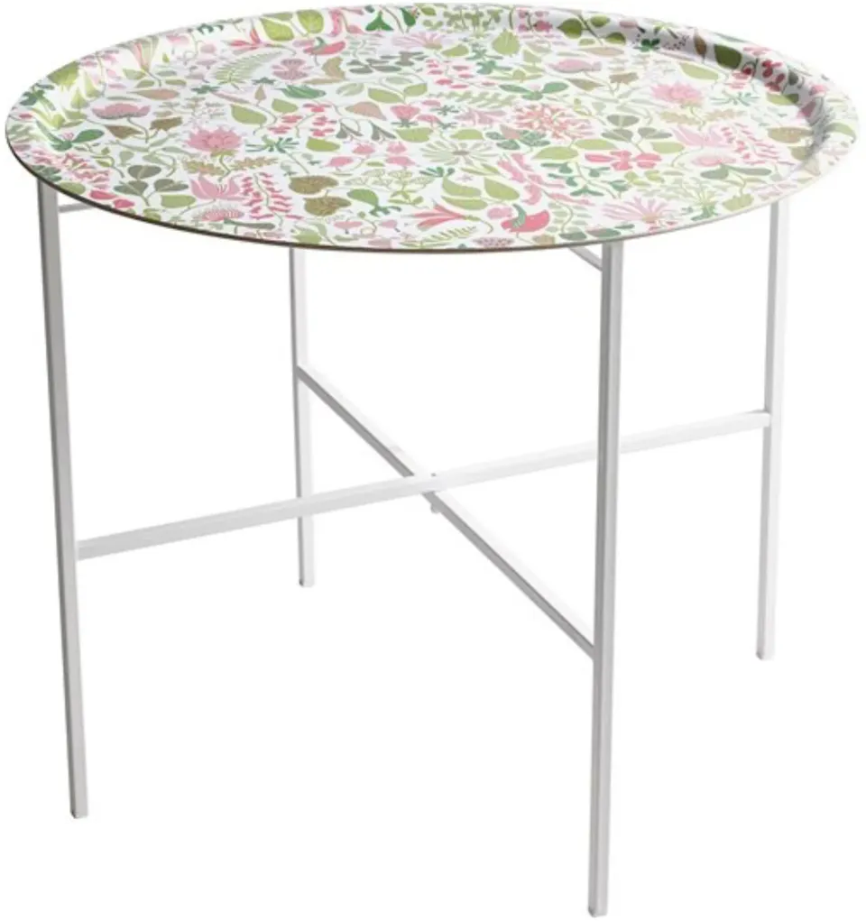 Opto Design Herbarium bakkebord Ø61 cm pink sorte ben